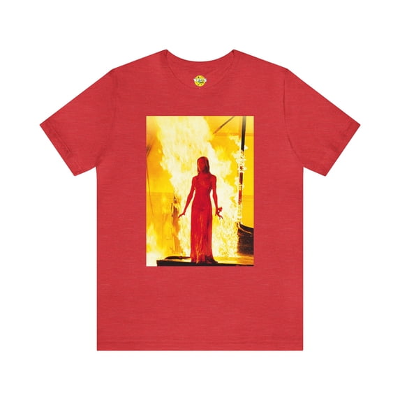 Halloween Carrie Burning Stage TShirt - Iconic Horror Movie Tee