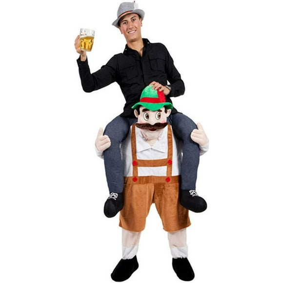 Halloween Carry Mascot Me Ride On Beer Guy Oktoberfest Costume Ride on Costume Brown