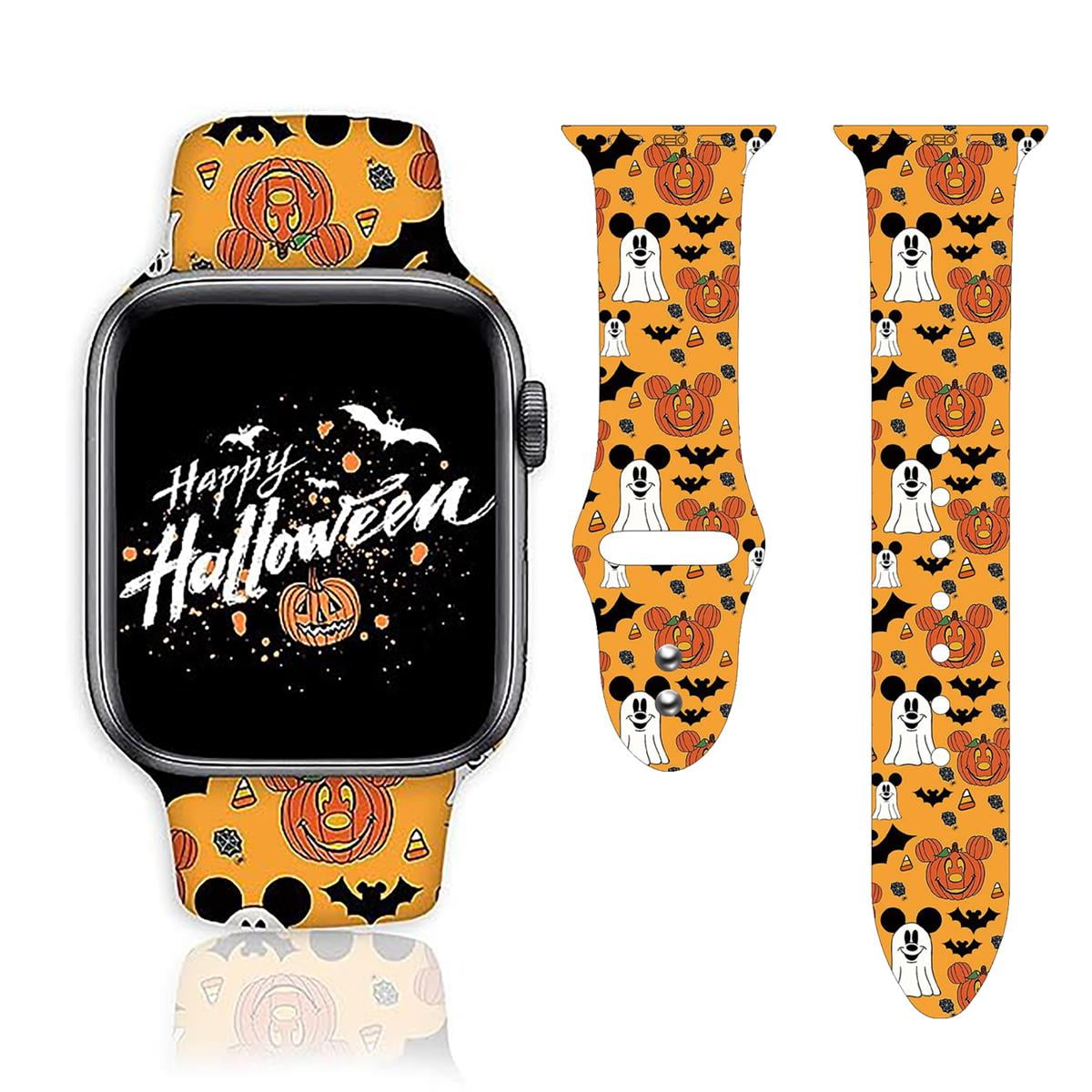 Halloween Cartoon Bands Holiday Watch Bands for Apple Watch Band 38mm 40mm 41mm for iWatch SE Series 7 6 5 4 3 2 1 Replaceable Soft Silicone Cute