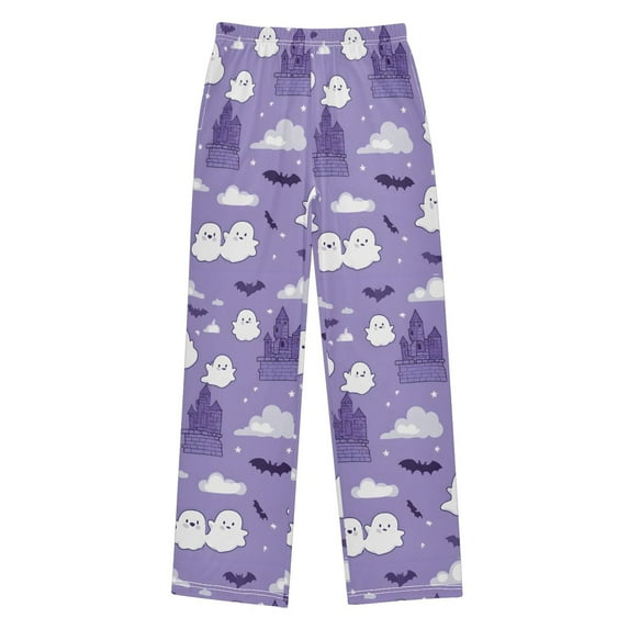Halloween Cartoon Ghost Pajama Pants Soft Lightweight Lounge Pants Bottoms Sleep Pants Warm Comfy