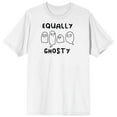thumbnail image 1 of Halloween Cartoon Ghosts Equally Ghosty Men's White Graphic Tee - 6XL, 1 of 4