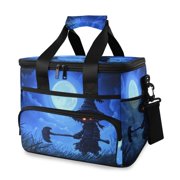 Halloween Cartoon Scarecrow Insulated Lunch Bag 15L Cooler Box for Women Men Work Camping Beach Travel