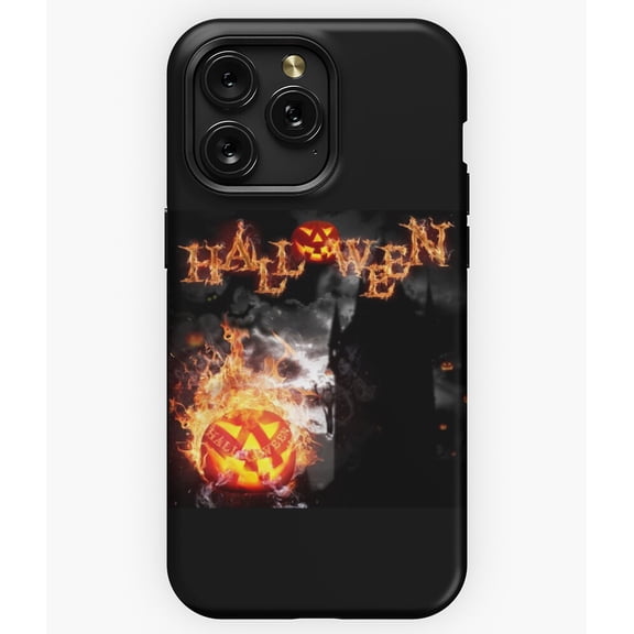 Halloween Carved Pumpkins on Fire G907 Phone Case for iPhone17 16 15 14 13 12 11 Pro Max