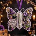 thumbnail image 1 of Halloween Cash Gift Ornament, Clear Acrylic Butterfly Design C Rolled Cash Tube Holder, with Festive Keepsake Design for Halloween Tree Mantel and Spooky Party Gifts, 1 of 6