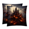 thumbnail image 1 of Halloween Castle Covers Set of 2 with Velvet Fabric and Unique Patterns for 16x16, 18x18, 20x20 Inch Throw Pillow Inserts, Throw Pillows, Throw Pillow - for Any Occasion, 1 of 6
