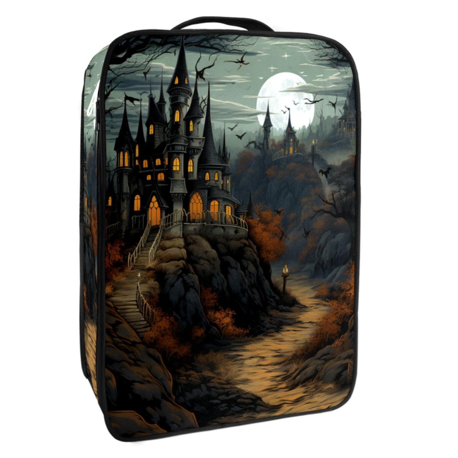 Halloween Castle Durable Polyester Shoe Box - 23x31cm/9x12in | Organize and Store Your Shoes in Style!