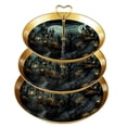 thumbnail image 1 of Halloween Castle Elegant Plastic Dessert Table Cake Holder with Iron Pillars | 32cm Height and Plates of 21cm, 24cm, 27cm, 1 of 6