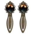 thumbnail image 1 of Halloween Castle Elegant Vintage Copper-Colored Lace Book Marks – Set of 2 Stainless Steel Book Markers for Book Lovers and Readers, 1 of 5