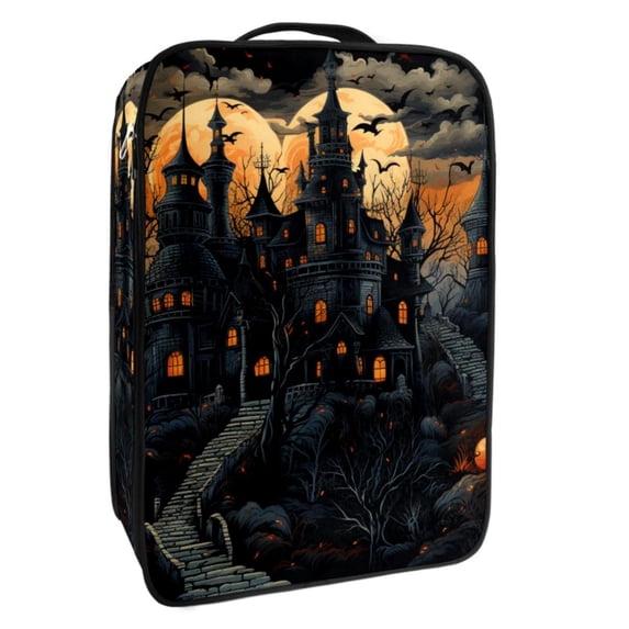 Halloween Castle Polyester Shoe Box Organizer - 23x31cm/9x12in Closet Storage Container