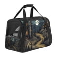 thumbnail image 1 of Halloween Castle Premium Cat Travel Bag - Durable 900D Oxford Cloth Fabric, Sherpa Base, Ideal for Cats - Comfortable Pet Carrier for Easy Transportation - Detachable Shoulder Strap, 1 of 7