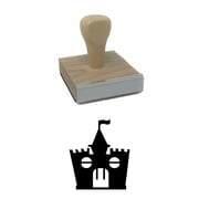 Halloween Castle Rubber Stamp, 2 X 2" Wood Stamp
