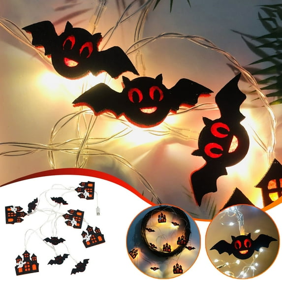 Halloween Castle String Lights – Spooky Bat & Spider Themed Party Decor ...