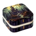 thumbnail image 1 of Halloween Castle Travel Portable Square Jewelry Box: Storage Box, Decorative Box, and Jewelry Stand for Rings, Earrings, Necklaces, Bracelets, and More – Ideal for Girls and Women, 1 of 6