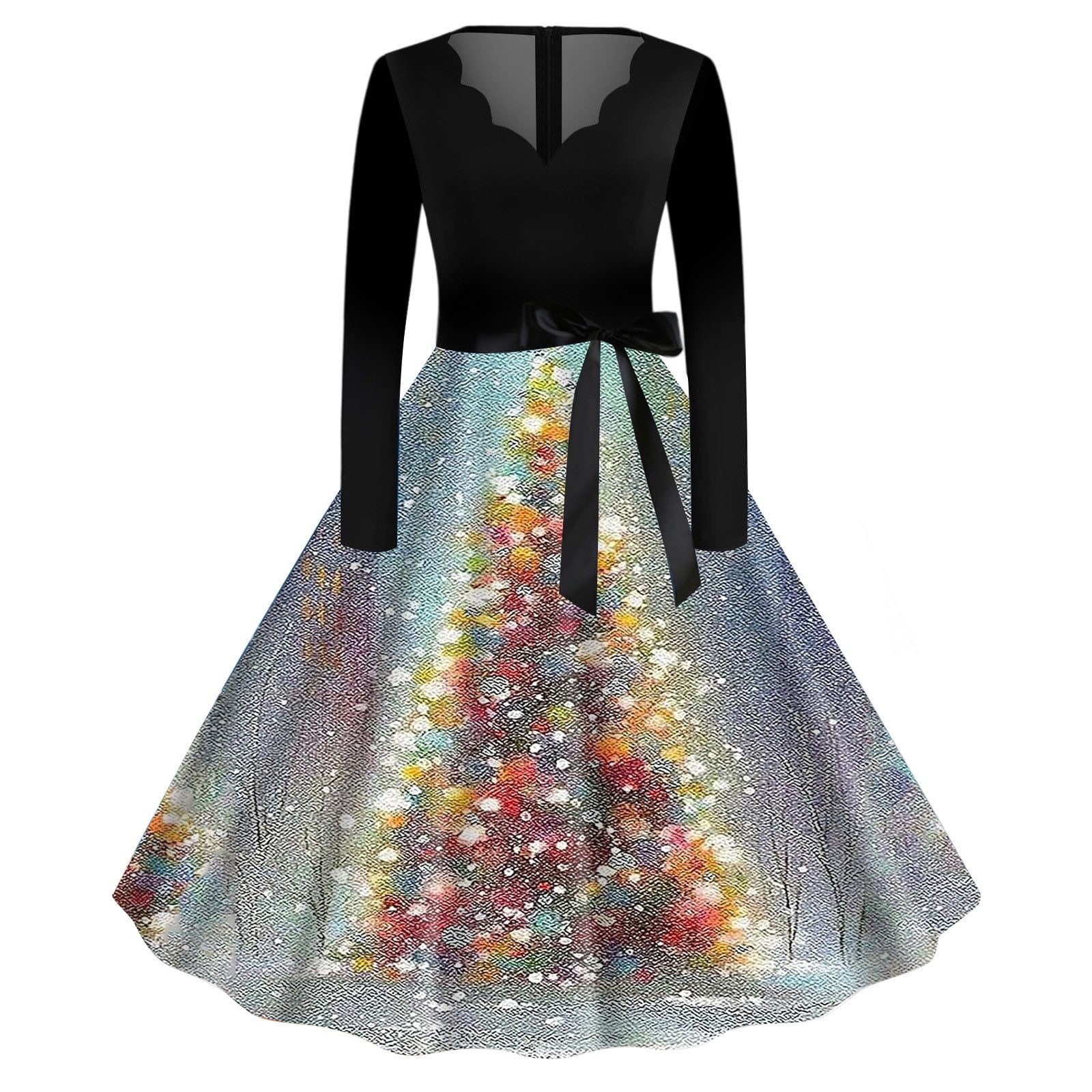 Casual Dress For Women Christmas Dress Fall Holiday Xmas Long Sleeve