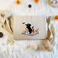 thumbnail image 1 of Halloween Cat Book Flower Embroidered Sweatshirt, 1 of 4