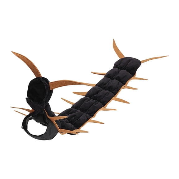 Halloween Cat Centipede Costume,50 Inch Funny Cosplay Outfit with Adjustable Straps and 3D Soft Spikes,Party Dress-up Photo Props