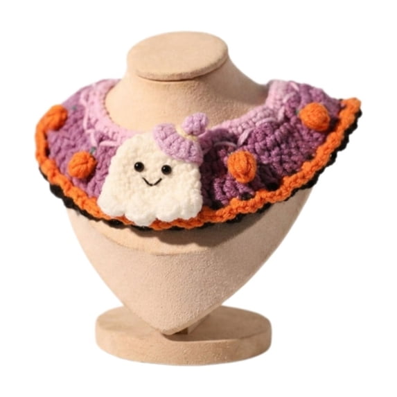 Halloween Cat Collars, Crochet Design Adjustable Collar for Cats and Small Dogs, Festive Accessory for Holiday Parties and Trick-or-Treat