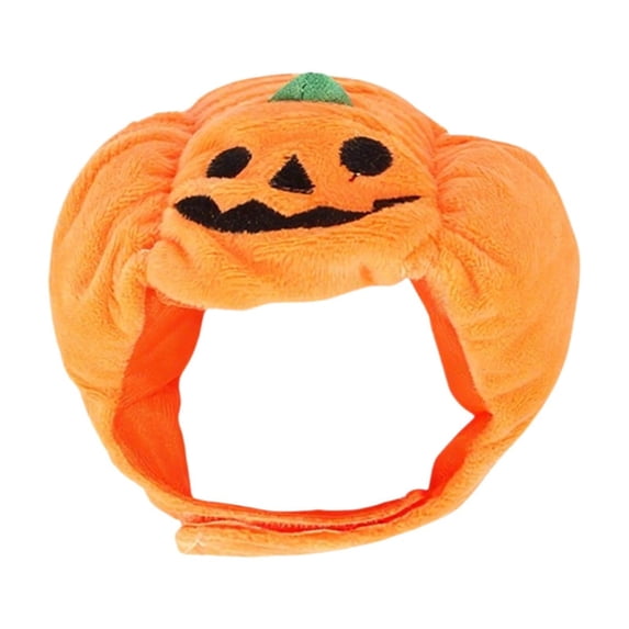 Halloween Cat Costumes Pumpkin Cat Hat Pet Cosplay Costume Cap for Halloween Kittn Dress Up Accessories(6.7Inch,A)