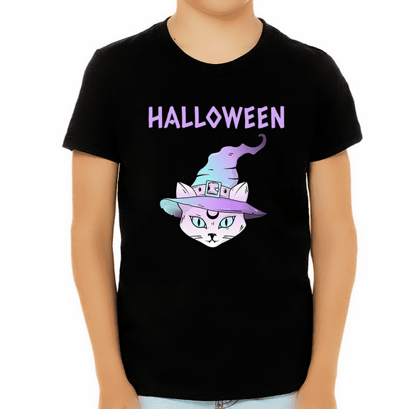 Halloween Cat Cute Halloween Shirts for Boys Cat Shirts Boys Halloween Shirt Kids Halloween Shirt
