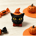 thumbnail image 1 of Halloween Cat Decoration Spooky Black Cat Resin Ornament For Countertop Desk Mantel And Fall Season Decor, 1 of 5