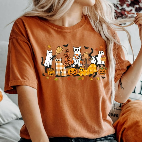 Halloween Cat Ghost Shirt, Cat Ghost T-Shirt, Halloween Shirt, Cat Lover Gift, Pet Owner Gift, Cute Ghost Shirt