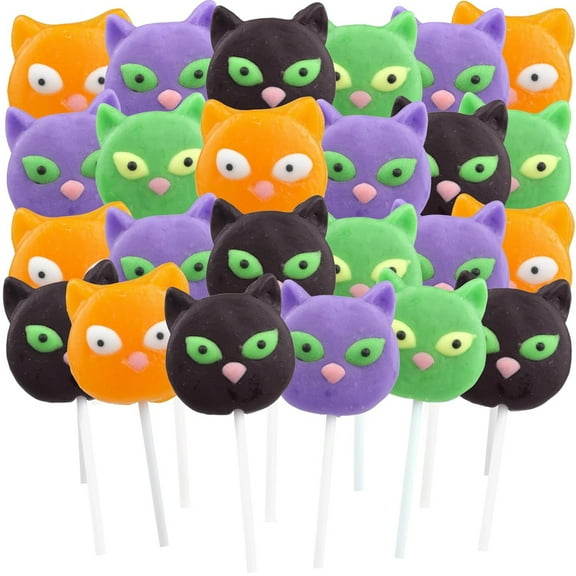 Halloween Cat Lollipops, Trick or Treat Candy, 24 Count, 10.16 Ounce Box