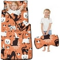 thumbnail image 1 of Halloween Cat Pattern Toddler Nap Mats for Kids Preschool,50"x20" Sleeping Mat Bag or Kids,Toddler Sleeping Bag,Toddler Nap Mat or Daycare, 1 of 6