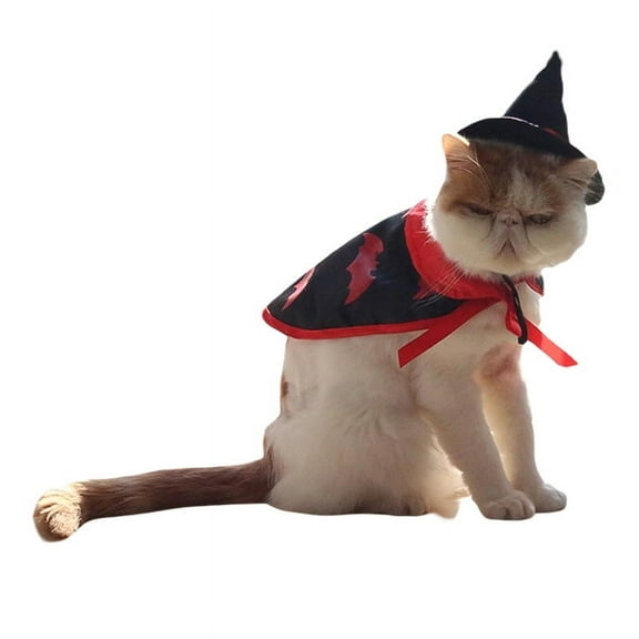 Halloween Cat Pet Wizard Costume, Pets Costume Apparel for Kitten Puppy for Halloween