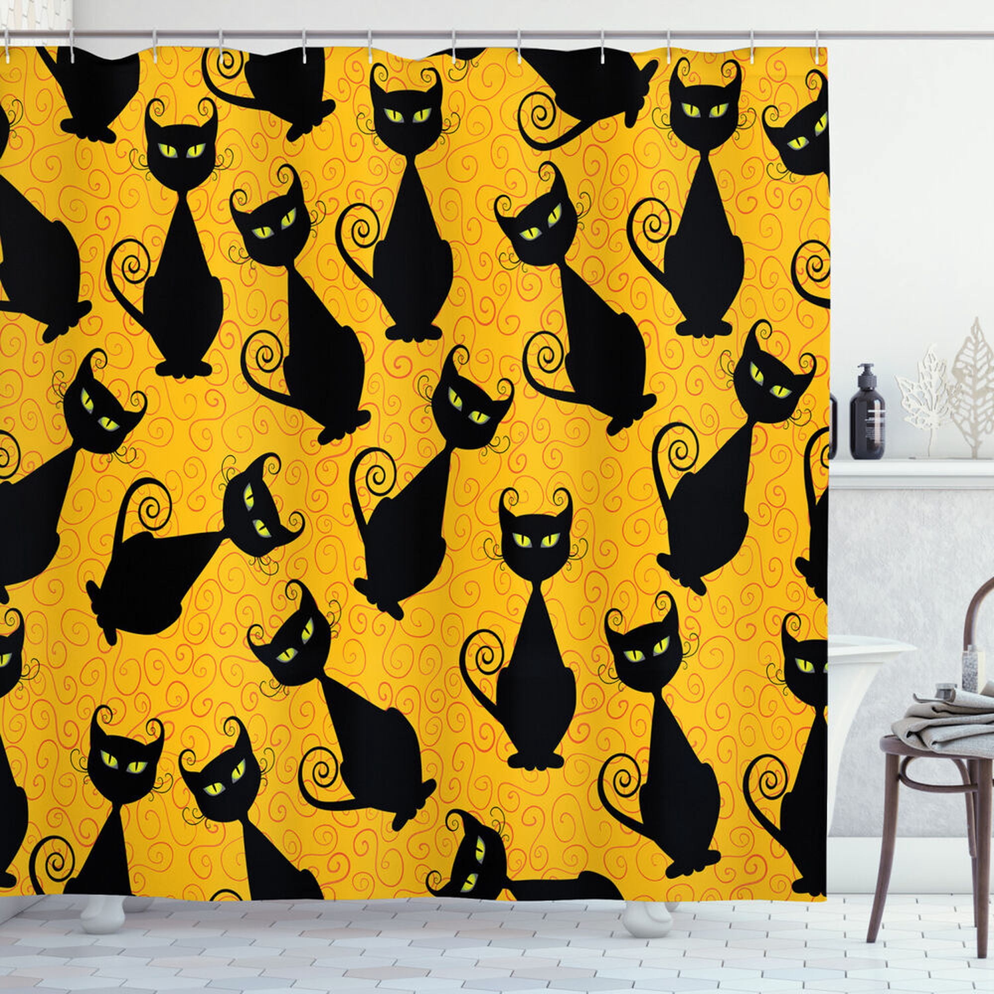 halloween-cat-shower-curtain-set-spooky-feline-pattern-for-fall-decor