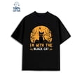 thumbnail image 1 of Halloween Cat Tee men 180G 100% Cotton black Basic Unisex Shirt Graphic Tee tshirts Vintage Unisex Shirt Cotton tshirts Trendy Unisex Shirt Printed tshirts Fashion Unisex Shirt Crewneck tshirts, 1 of 7
