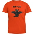 thumbnail image 1 of Halloween Cat Vampire Vam-purr Orange Adult T-Shirt, 1 of 1