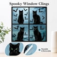 thumbnail image 1 of Halloween Cat Window Clings, Reusable Static Decals with Bats and Pumpkin Motifs for Glass Doors, Windows, Mirrors, Storefronts and Party Display Decor, 1 of 7
