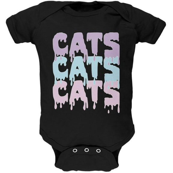 Halloween Cats Cats Cats Soft Baby One Piece Black 12 Month