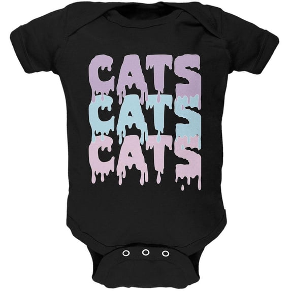 Halloween Cats Cats Cats Soft Baby One Piece Black 12 Month
