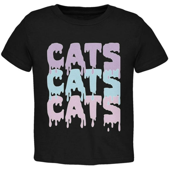 Halloween Cats Cats Cats Toddler T Shirt Black 3T