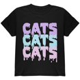 thumbnail image 1 of Halloween Cats Cats Cats Youth T Shirt Black YSM, 1 of 2