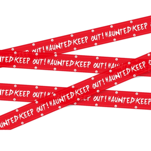 Halloween Caution Tape Creepy Warning Tape Decor Haunted House Warning Tape for Parties, Haunted Houses, Photo Backdrops