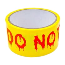Halloween Caution Tape - Do Not Enter Hazard Warning Tape for Indoor and Outdoor Decorations Parties and Restricted Areas - Durable 48CM X 25M Roll