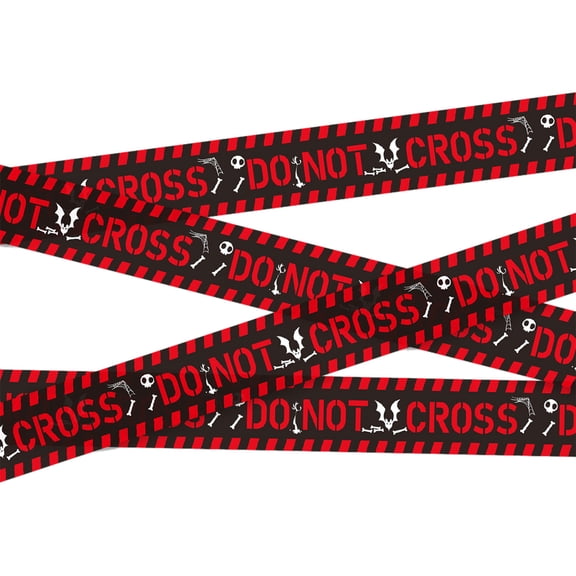 Halloween Caution Tape - Spooky Decoration for Parties, Tear-Proof & Reusable, Perfect for Creating Eerie Atmosphere at Halloween Events