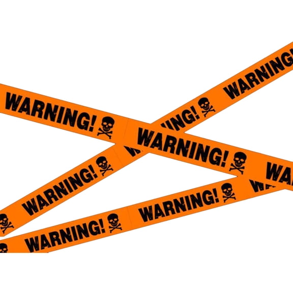 Halloween Caution Tape for Scary Scene Decoration, Horror Warning Barrier Roll for Haunted House Yard Party - 1 Roll