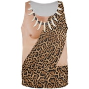 Halloween Caveman Costume All Over Adult Tank Top - Medium