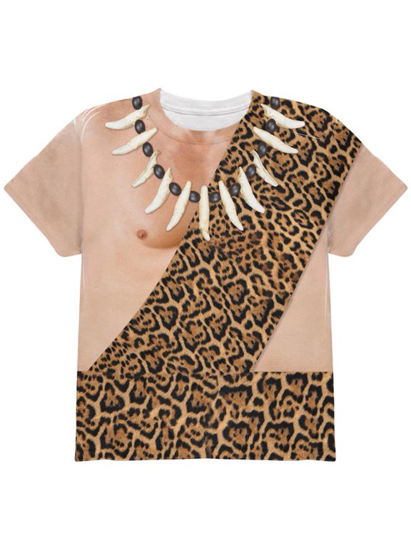 Halloween Caveman Costume FB All Over Youth T Shirt Multi YMD