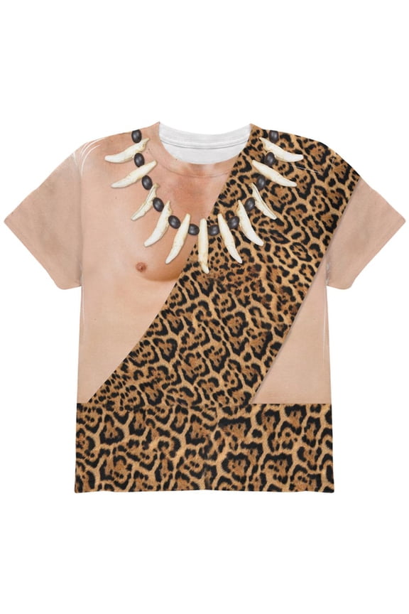 Halloween Caveman Costume FB All Over Youth T Shirt Multi YSM