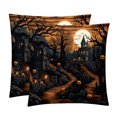 thumbnail image 1 of Halloween Cemetery Throw Pillows Set of 2 with Unique Patterns Covers - Available in 16x16, 18x18, and 20x20 Inches for Various Occasions - Includes Throw Pillow Inserts, 1 of 6