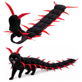 thumbnail image 1 of Halloween Centipede Cat Costume,3D Halloween Pet Cosplay Outfit for Cats Multi-Leg Character with Filled Body, Hook-and-Loop Fit for Parties, Photos, Dress-Up, Pet Events, and Gifts,Red, 1 of 9