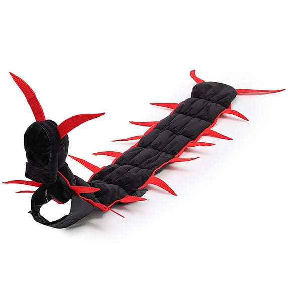 Halloween Centipede Pet Costume, Funny Creepy‑Cute Cosplay Outfit, Adjustable Hook‑and‑Loop Straps, Soft PP Cotton for Tiny & Small Dogs, Halloween Party Holiday Decor