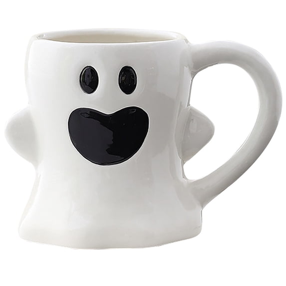 Halloween Ceramic Mug With Cute Pumpkin Design And Ghost, Perfect Gift For Girls Friends, Spooky Cup For Hot Chocolate Tea Coffee, Cute Ghost Pumpkin