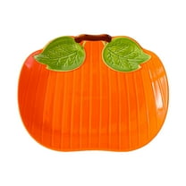 Halloween Ceramic Pumpkin Bowl with Lid for Cereal Oatmeal Soup, Cute Double Handle Serving Dish for Dessert Salad, Unique Holiday Gift Idea Kitchen Dining Tableware