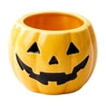 thumbnail image 1 of Halloween Ceramic Pumpkin Cup Set of 4 Carved Face Mug Fall Coffee Tea Drinkware Decor for Mantels and Entryways, 1 of 7
