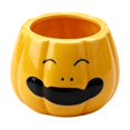 thumbnail image 1 of Halloween Ceramic Pumpkin Mug Set of 4 Carved Grinning Face Coffee Cup Fall Decor for Halloween and Fall, 1 of 6